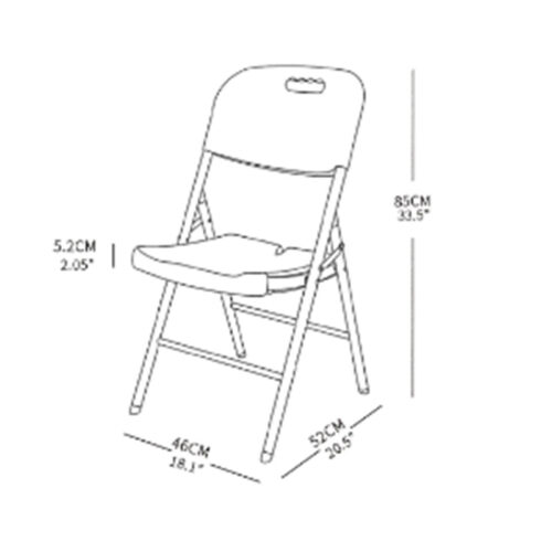 White Folding Bench
